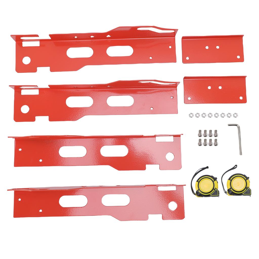 2 Sets Automotive Toe Alignment Tool Accurate Alloy Steel Universal Hole Design Wheel Alignment Tool Red