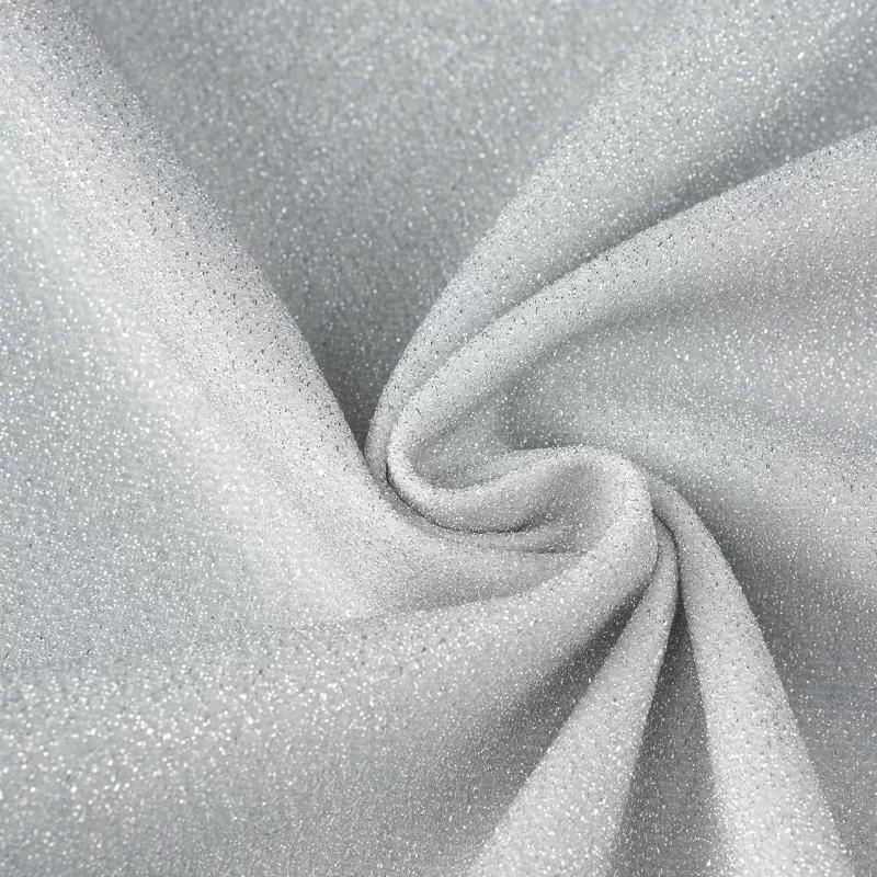 Sparkle Fabric Silver White Glitter Metallic Shiny Ballet Gown Evening Dress Suit Stage Costume DIY Designer Material Wholesale