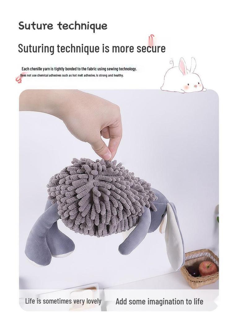 Chenille Cartoon Bunny Hand Towel Puppet - Creative Rabbit Plush Toy