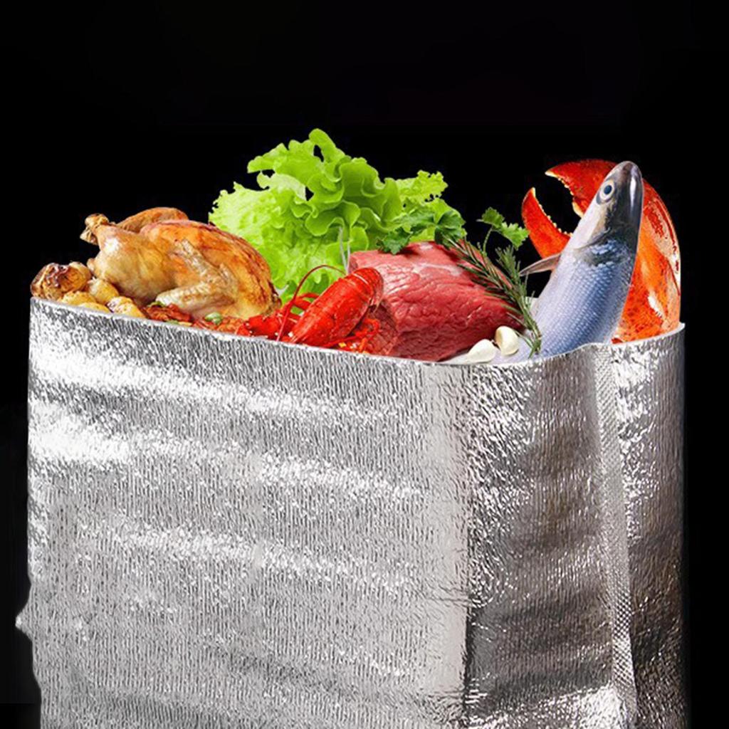 4Pcs Foil Insulation Bags Self- Seal Pouch Liner for Cold and Food