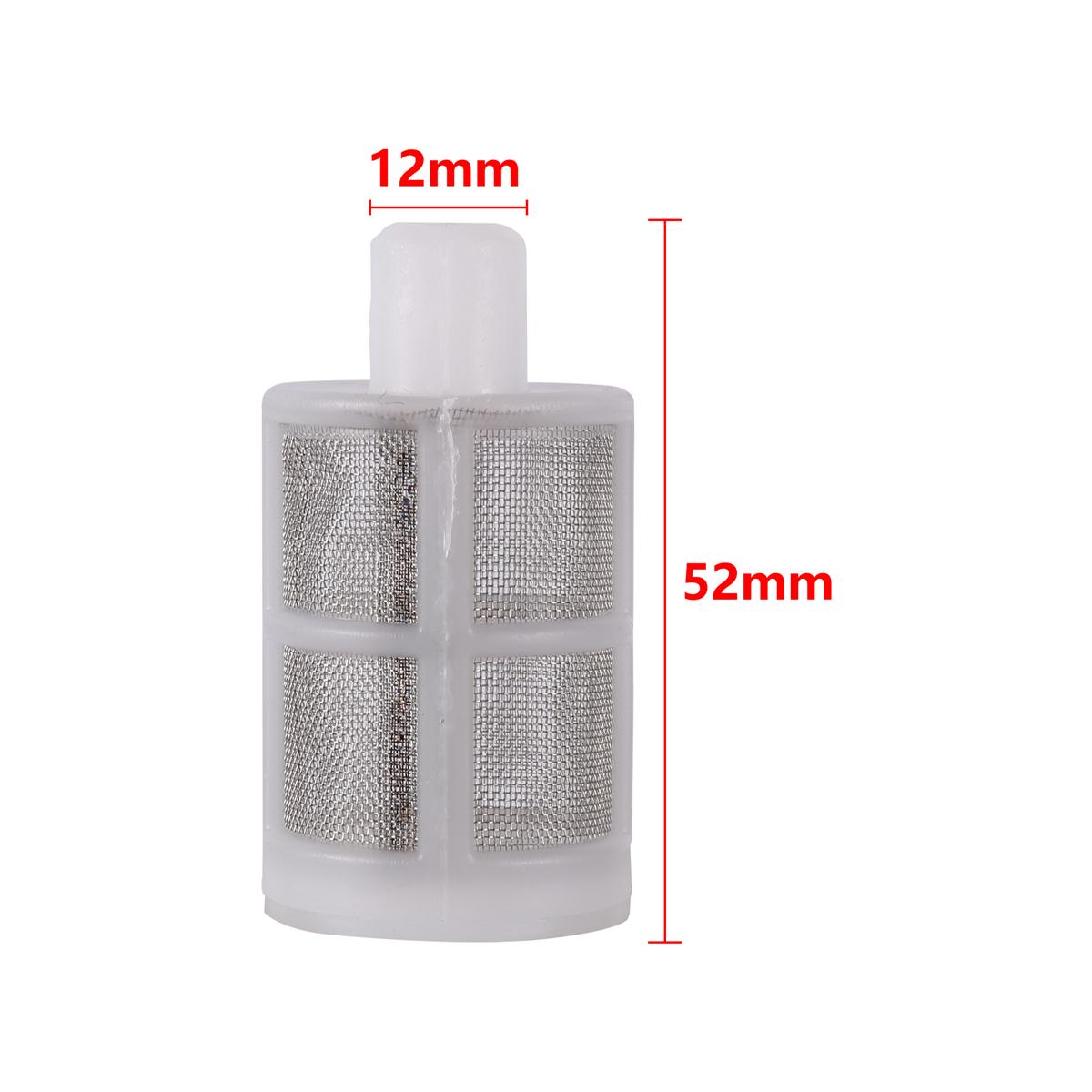 

8/10/12mm Water Absorption Small Filter Mini Stainless Steel Garden Micro Irrigation Water Filter Electric Sprayer Filter 10Pcs (as the picture,3/8 )