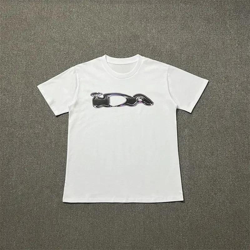 American Trendy Brand Fun Printing Short-sleeved Summer New Pure Cotton Loose Men and Women Couple Crew Neck T-shirt Harajuku