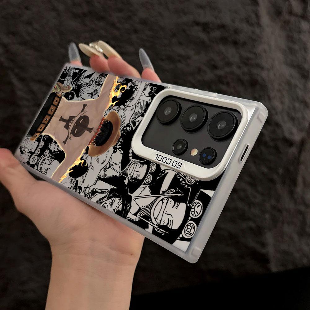 Portgas D Ace Hot Anime Case For Samsung S26 S25 S24 Ultra Cases For Galaxy S23 S22 S21 FE S20 Ultra Plus Shockproof Phone Cover