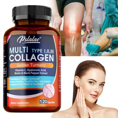 Complex Collagen Capsules Containing Hyaluronic Acid and Biotin Are All-natural and Support Skin Health.