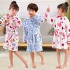 Baby Flannel Robe Bathrobes Kids Cartoon Sleepwear Hooded Baby Robes Boys Girls Pajamas Thickening