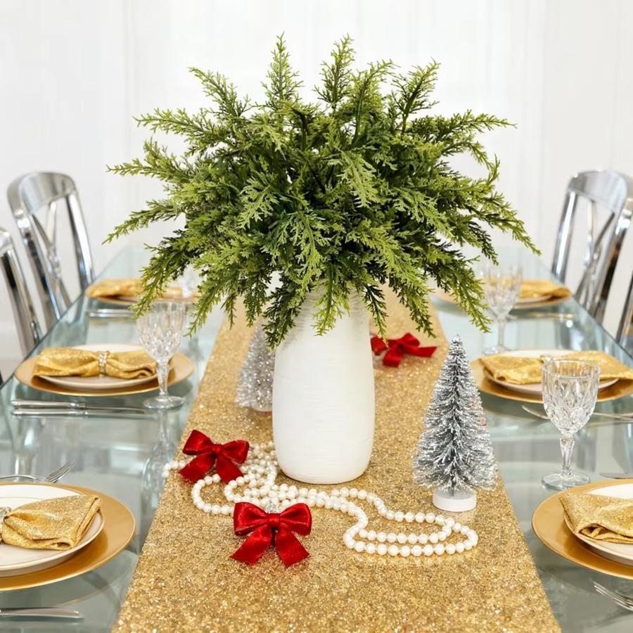 Artificial Plants Cypress Leaves Christmas Tree Party Home Bedroom Table Arrangement Decoration Outdoor Courtyard Wedding Flower