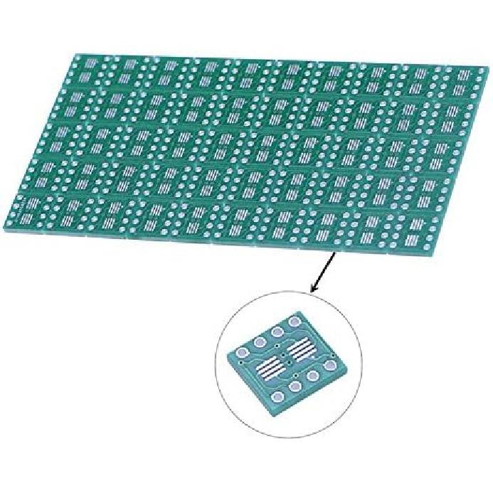 

JIUWU 50pcs 8 Pin Double Side Prototype PCB Printed Adapter Board SO MSOP TSSOP SOIC SOP8 to DIP8 зелений