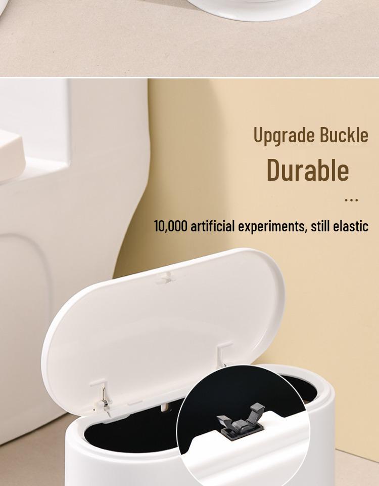 INS Style Narrow Gap Bathroom Trash Can with Lid - Moisture & Odor Proof