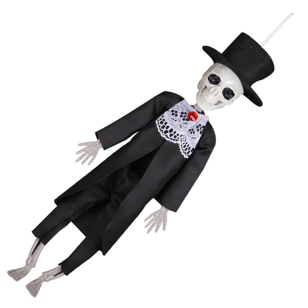 30cm Realistic Skeleton Halloween Decorations with Articulated Joints For Party Centerpieces Display Indoor and Outdoor