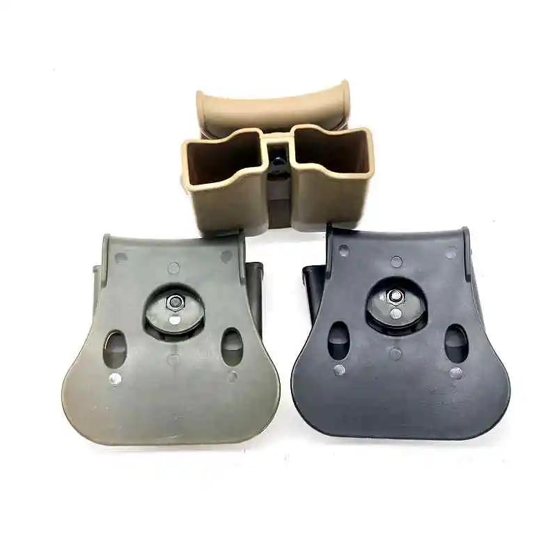 Doppelmagazinhalter Universal 9mm .40 Mag Holster für Glock 17 Beretta M9 M92 USP Paddle Magazintasche Etui