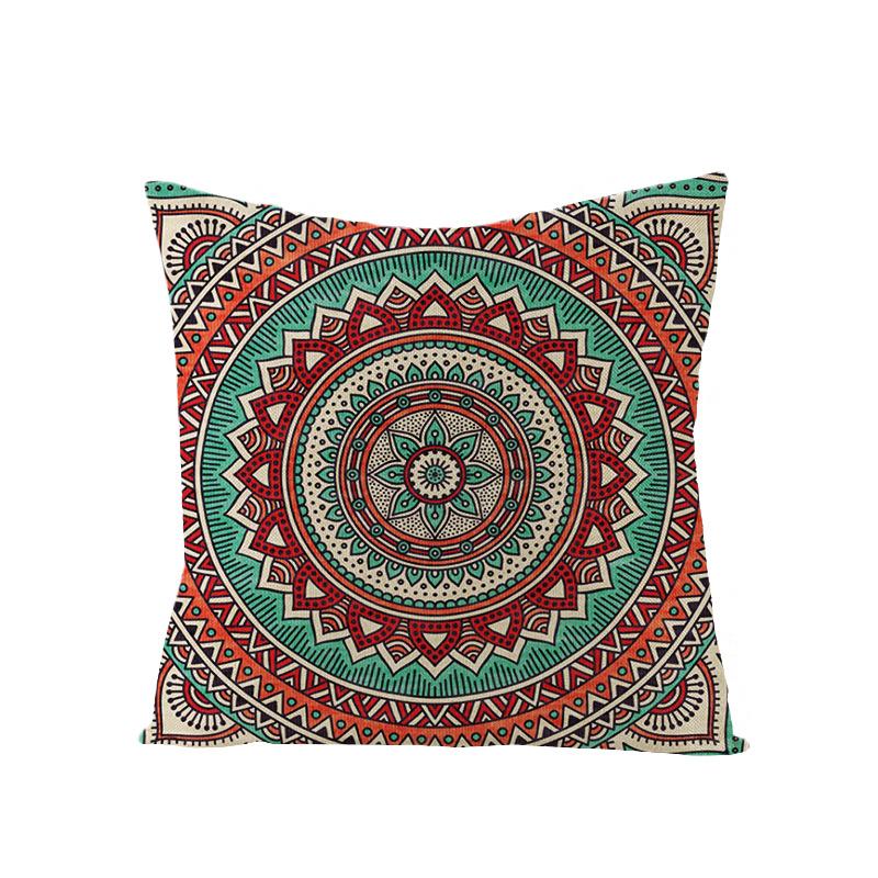 Bohemian Mandala Style Polyester Pillowcase Square Sofa Pillowcase Home