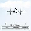 Music Note Heartbeat Metal Wall Art, Music Lover ECG Wall Decor