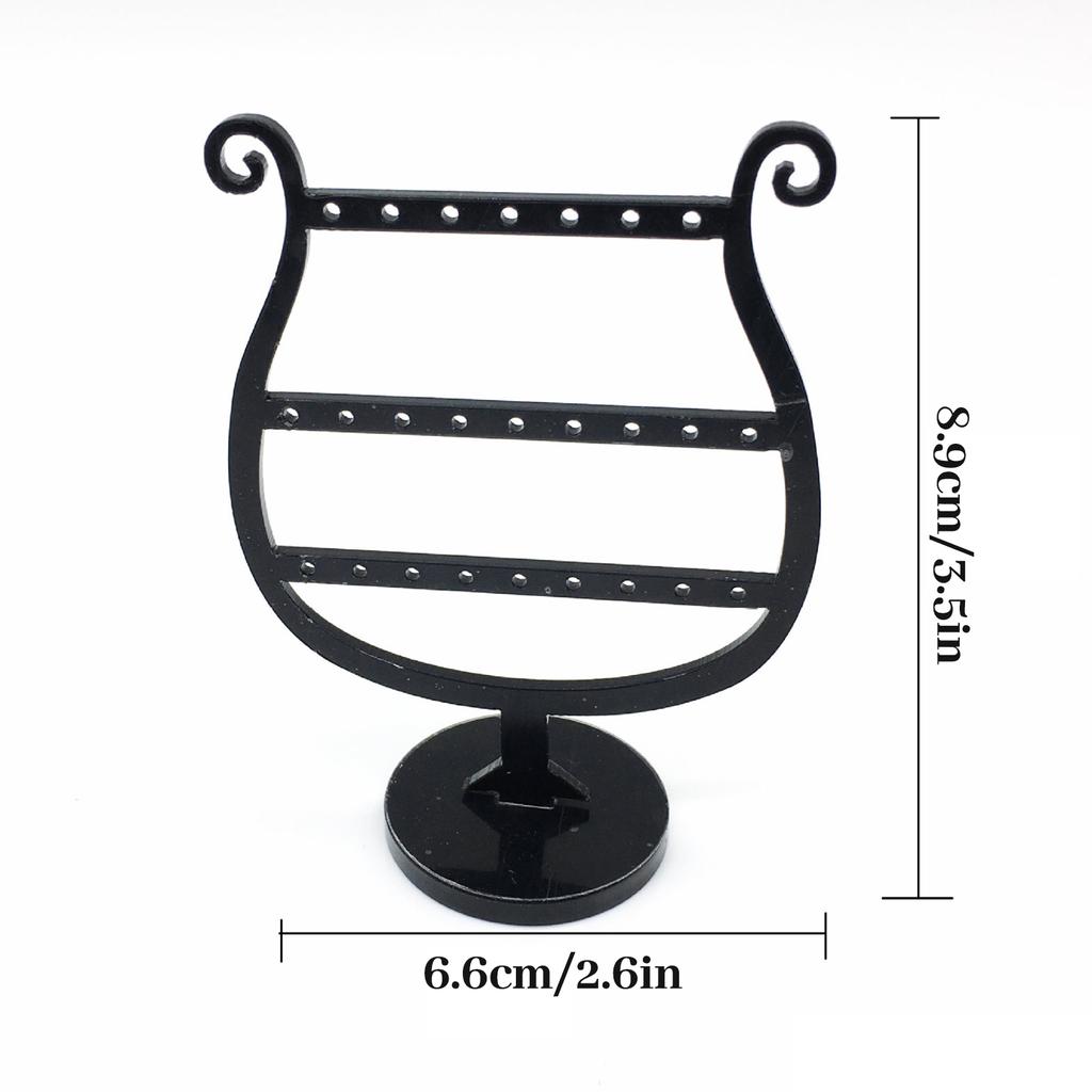 Solid Wood Necklace Display Stand - Beige & Gray Vertical Jewelry Organizer For Earrings & Pendants
