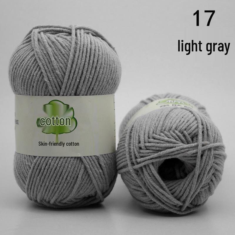 Combed 5-Ply Milk Cotton Yarn for DIY Knitting & Crochet - Medium-Thick Scarf & Blanket Material Pack