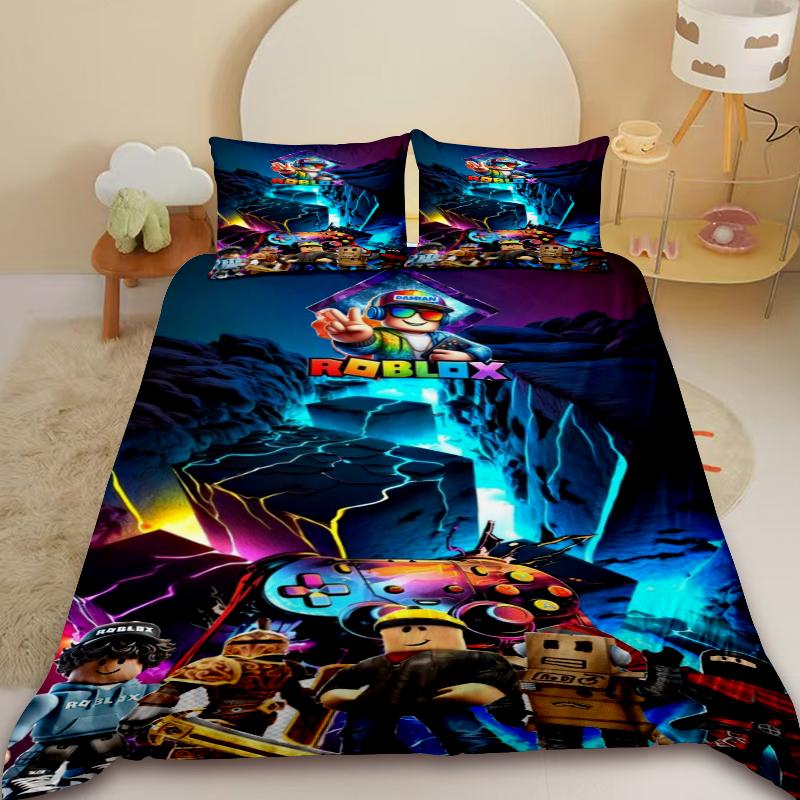 Roblox Game Duvet Cover Cartoon Children Bedding Set Comforter Cover Soft Bedroom Dormitory Home Decor Gifts