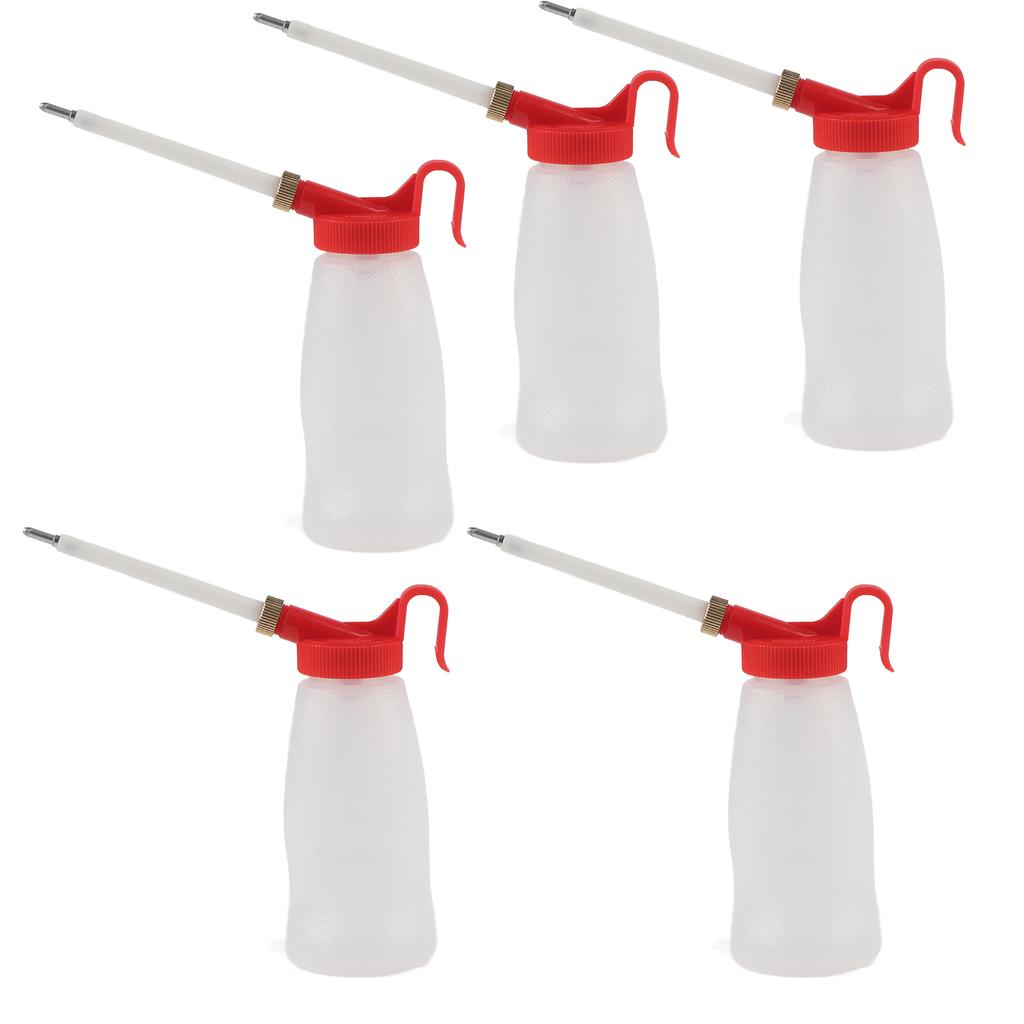 5Pcs 200ML Nozzle Oiler Sewing Machine Plastic Oil Injector Gun Type Spray Head Oiling Tool