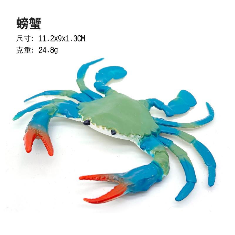 Solid Plastic Simulation Large Ocean Animal Model Seahorse Lobster Crab Science and Education Figure Toy