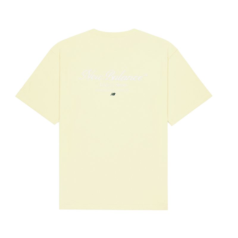 New Balance T Shirts Men's Light Yellow LYL Crew Neck Moderate NEF31351-LYL
