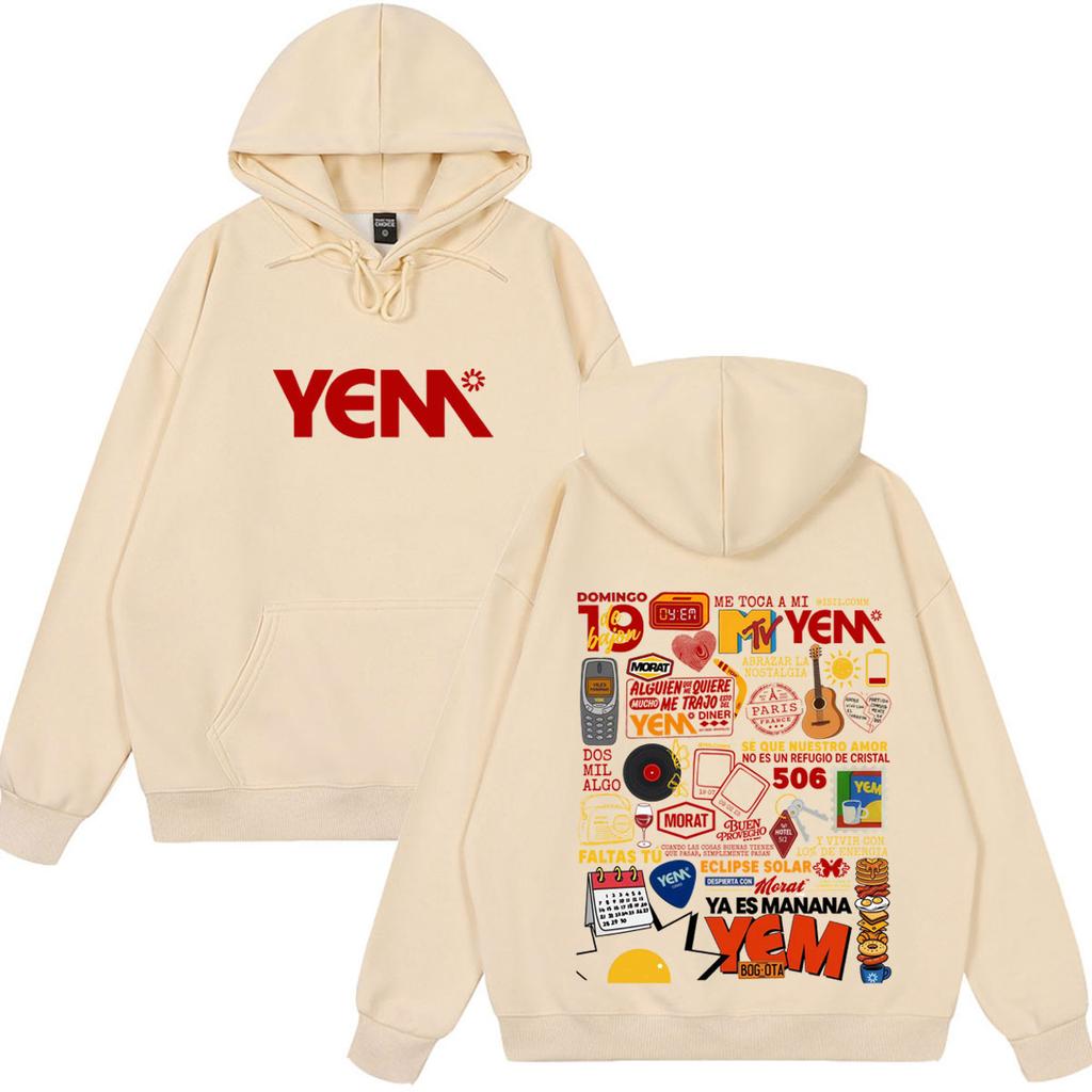 Band Morat Yem Ya Es Manana Tour 2026 Print Hoodie Men Women Hip-hop Pullover Long Sleeves Loose Aesthetic Trend Sweatshirts High Quality Tops