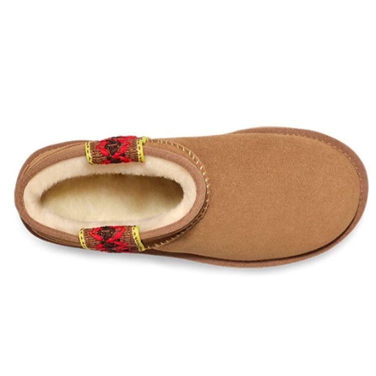 UGG Classic Ultra Mini Platform Braid - Pantofi de dama Castaniu Maro 1138491-CHE