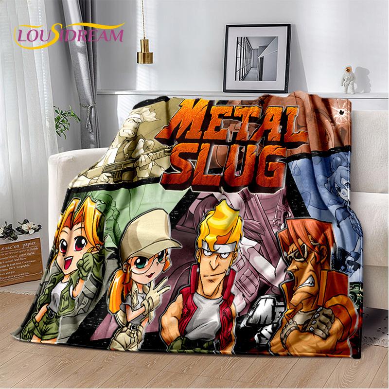 Metal Slug Κλασικό Ρετρό Παιχνίδι Κινούμενο Σχέδιο Μαλακές Κουβέρτες Φλας Νηλ, Κουβέρτα Ρίψης Άνετη Κουβέρτα για Πικνίκ Κρεβάτια Σπίτι Υπνοδωμάτιο Δώρο
