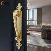 Chinese Style Retro Solid Brass Handles Hotel Bedroom Glass Door Wooden  European Door Pull Handles for Interior