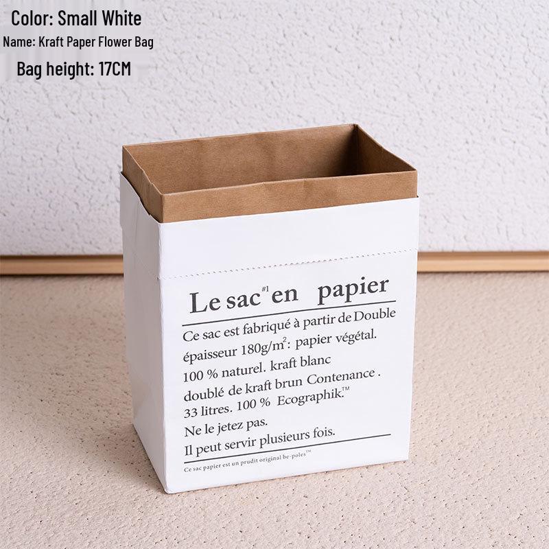 Nordic Style Mini Kraft Paper Storage Bags, Double Layer Thickened Vase MW90888