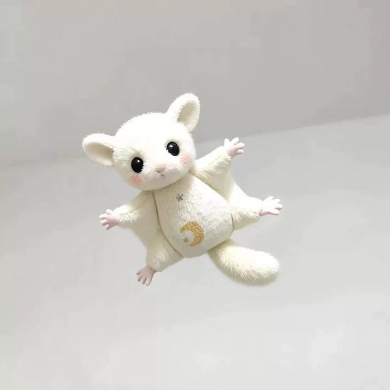1cps Cute Sugar Glider Plush Toy Adorable Flying Lemur Stuffed Animal for Kids Gift and Home Decoration