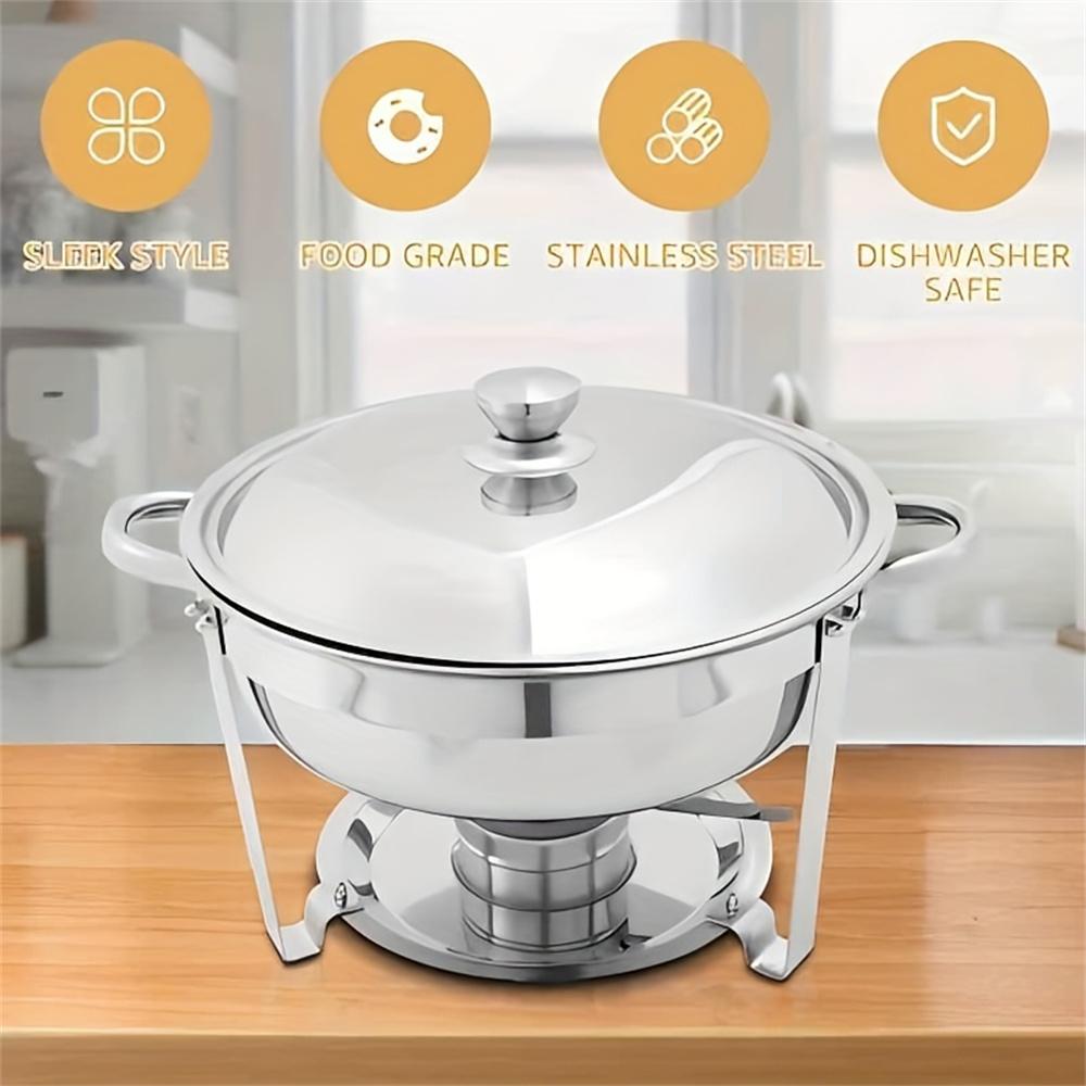 Specially Designed for Cooking, 5-quart Circular Self- Hot Pot Thermos Made of Stainless Steel for Hot and Cold Food