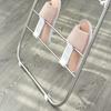 Clothes Airer 1.48 M Drying Length Portable Standing Dryer with Telescopic Rods, Wing Clothes Airer Clothes Dryer for Indoor and Outdoor, Silver+White