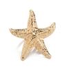 Metal Vintage Conch Rings Irregular Geometric  Rings Creative Pearl Starfish Rings  For Women