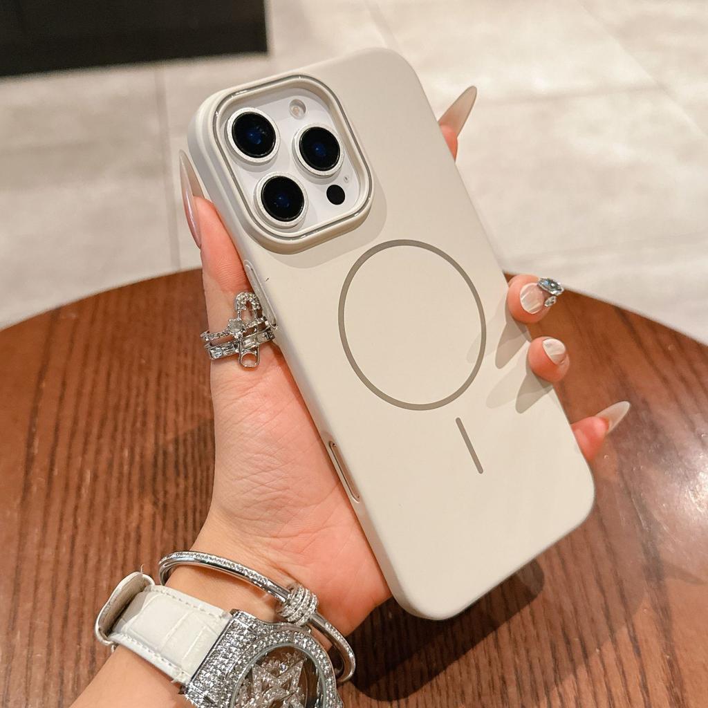 Applicable to iPhone17PROMAX magnetic mobile phone case Apple 16 skin matte 15 Macaron ultra-thin PC hard case