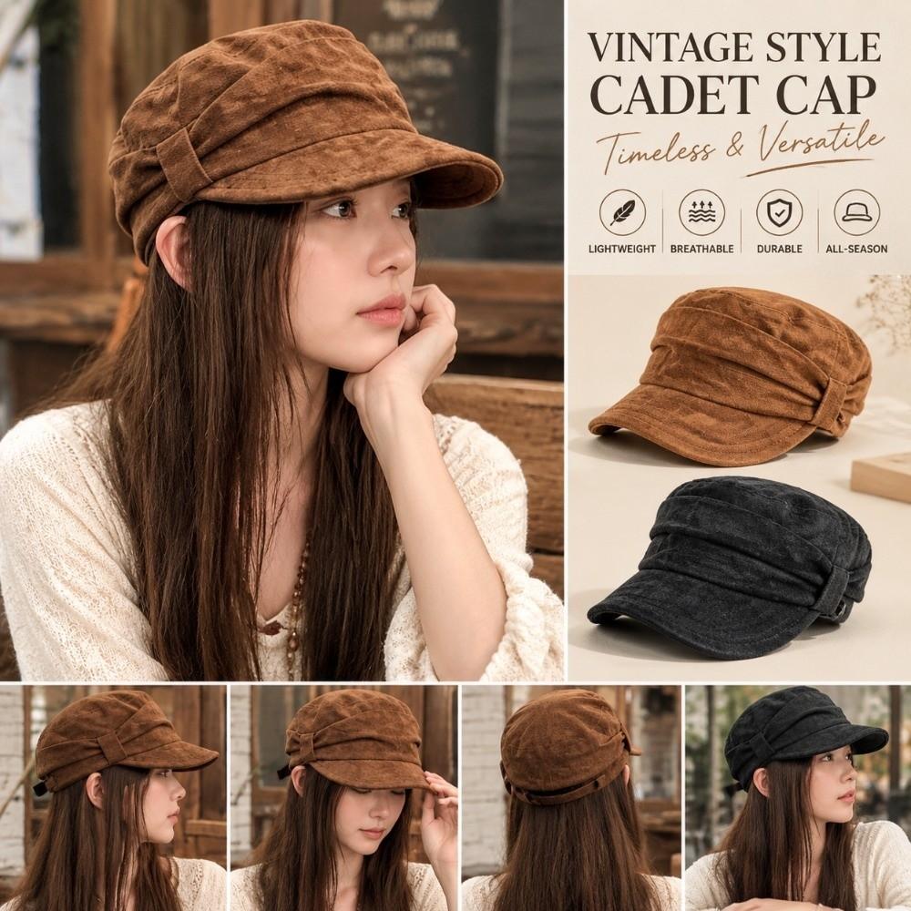 Wind Resistant Ruched Equestrian Hat Japanese Minimalist Hat Literary Artistic Styling