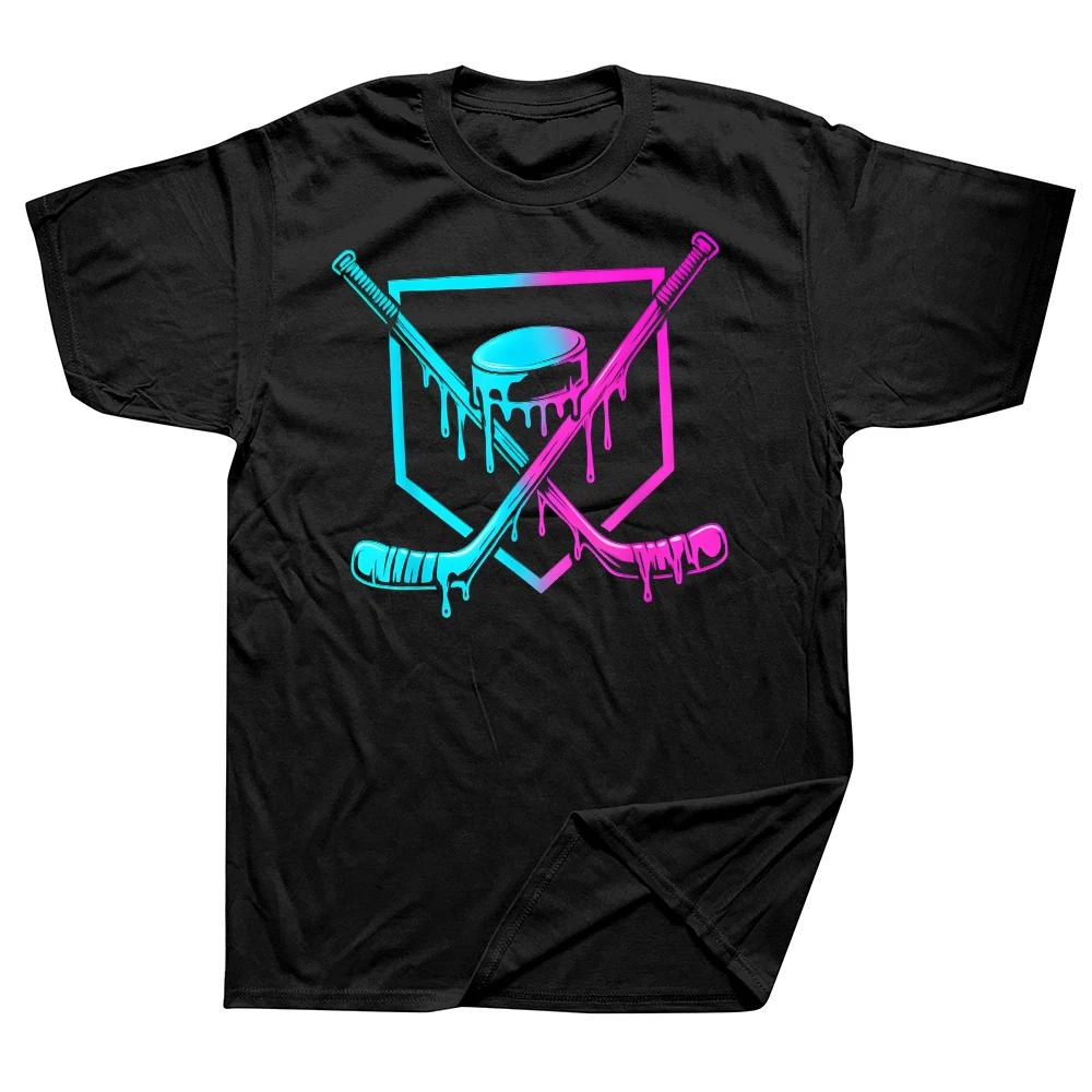 

Hockey Drip Graphic Tee Unisex Pure Cotton Breathable Streetwear Short Sleeve T Shirt S