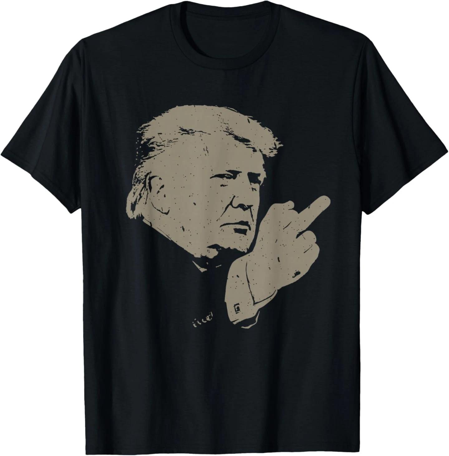 Trump Middle Finger Funny Trump Meme 2026 T-Shirt 4XL
