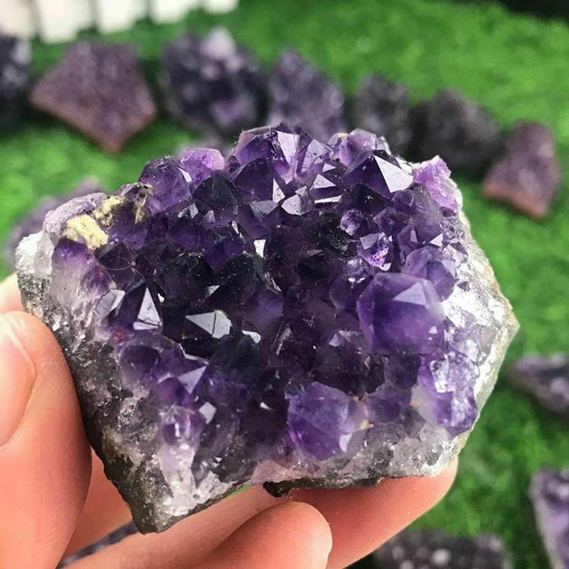 200g-300g Natural Raw Amethyst Cluster Geode Druzy Purple Quartz Crystal Reiki Healing Stones Specimen Home Decor Crafts 1pc