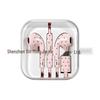 Fones de Ouvido com Fio Tipo-C Cartoon Floral Estrela com Microfone