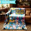 1PC Custom Name Blanket Arnold Adventure Awaits Flannel Blankets Patterns Throw Blanket All-Season Soft Gift for Couch, Bed, Camping, Birthday Gifts