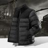 2025 Varm Avtagbar Tvådelad Vinterdräkt Jacka för Herrar - Business Casual Stil