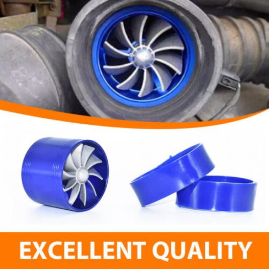 Universal 2.5  Turbo Cold Air Intake Turbonator Hose Single Fan Fuel Gas Saver