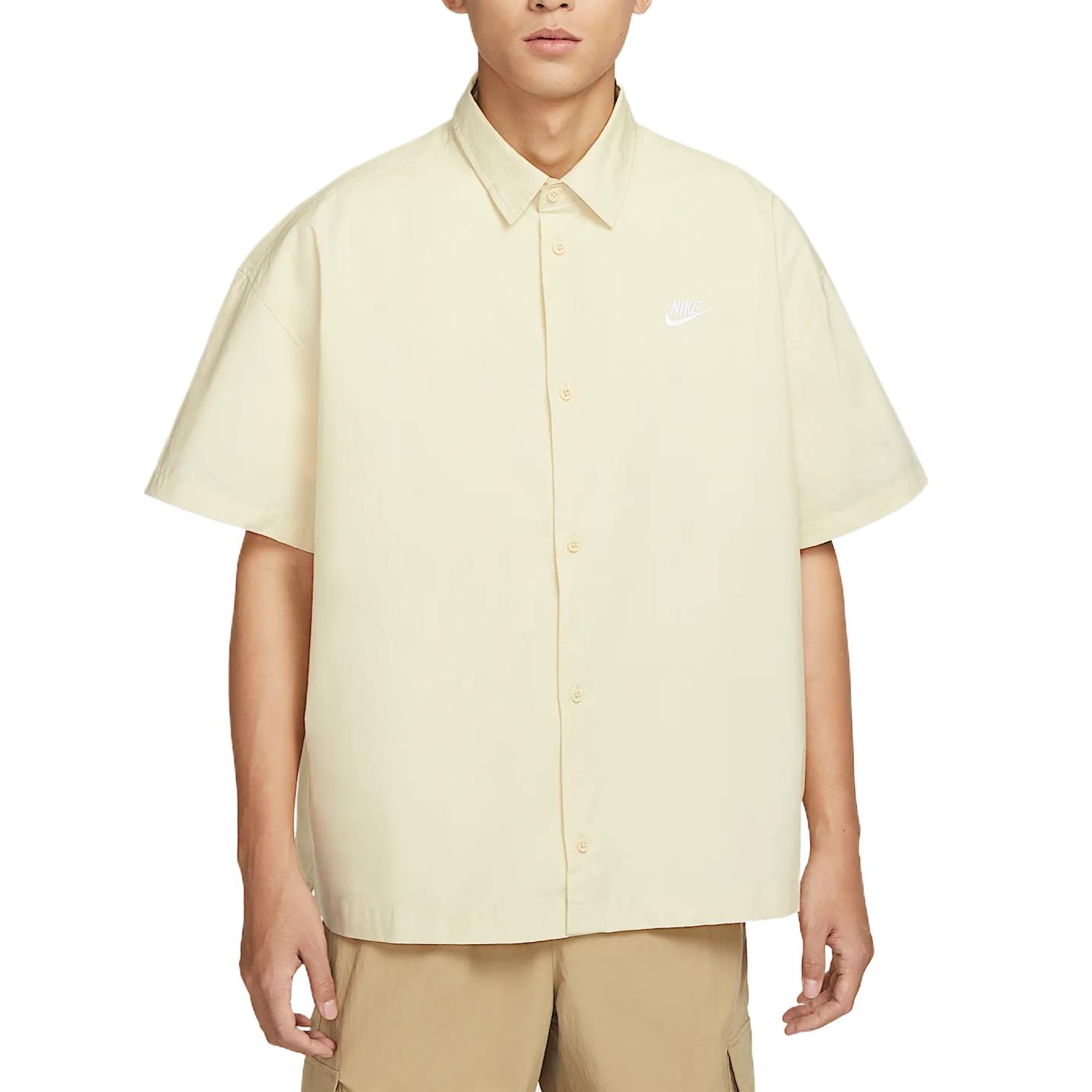 

Nike Клуб SS25 Удобная Приятная к коже Модная Универсальная Футболка с коротким рукавом Мужские рубашки Светло-хаки Белый HJ2027234 S