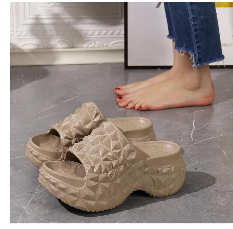 

Fashion Women s fashionable slippers outdoor indoor slippers EVA soft thick soled casual sandals suitable for girls 35-36 хаки