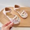 Zapatos Hanfu para Niños con Flores 2024 Verano Niñas Zapatos de Cuero Estilo Chino para Fiesta Boda Zapatos de Princesa Clásicos Bordados