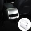 Silver Rear Air Vent Outlet Cover Trim Frame Accessories For 17-21 Tesla model 3
