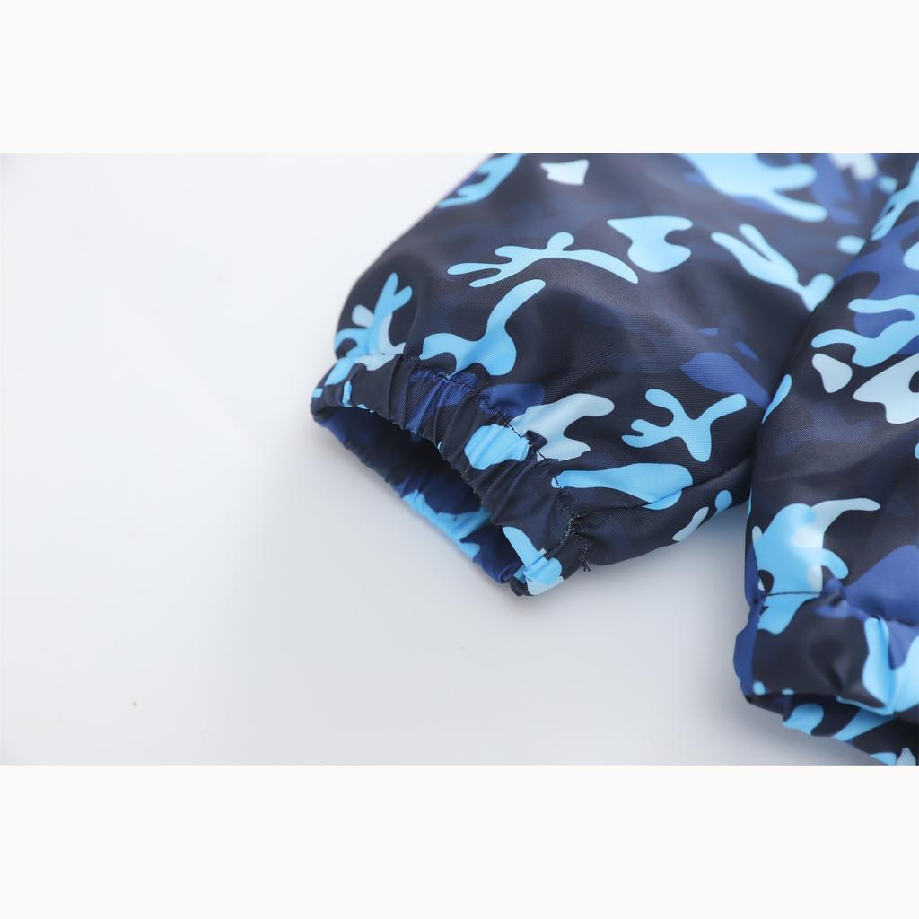 Boys and Girls Children's Clothing In Small Children Printed Fashion Splicing Casual Hooded Zipper Jacket Jacket
