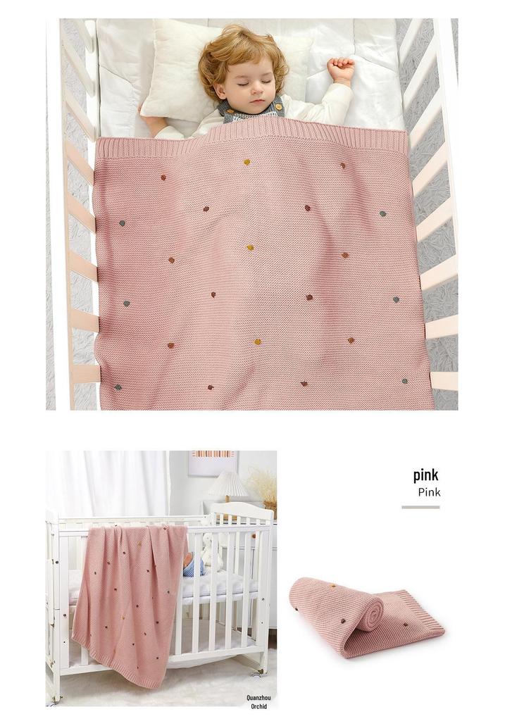 Hot-Selling Cotton Crochet Baby Swaddle & Stroller Blanket for Spring/Summer