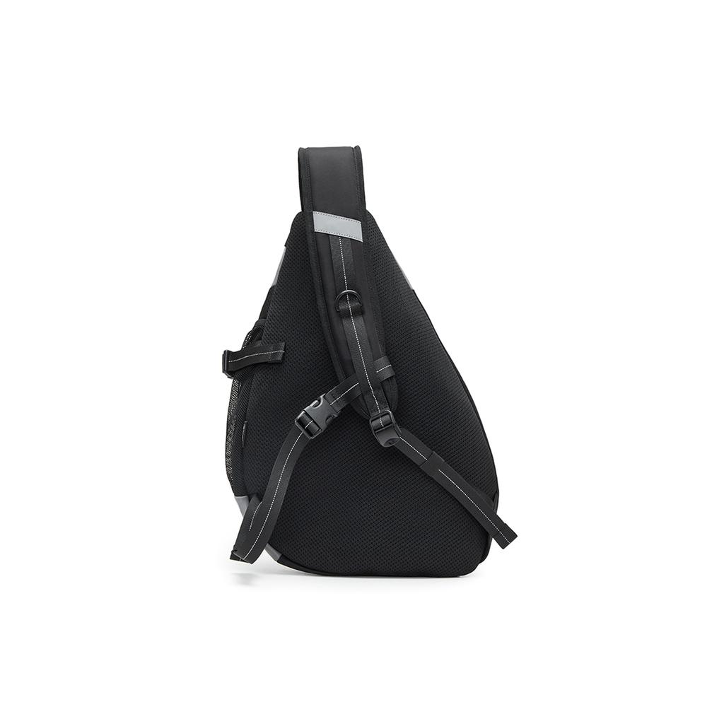New Champion Fabric Sling Bag, Crossbody Bag Regular Unisex Smoke Gray & Black U5AACPU44
