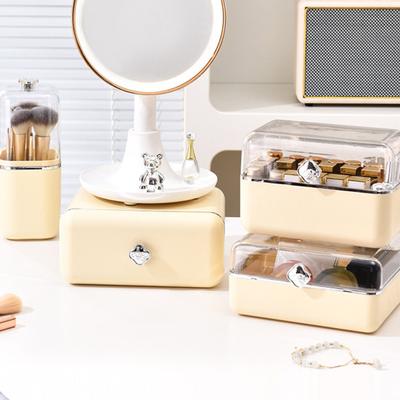 Acryl-Kosmetik-Aufbewahrungsbox, Fachdesign mit staubdichter Abdeckung, effizienter, platzsparender Aufbewahrungsorganisator