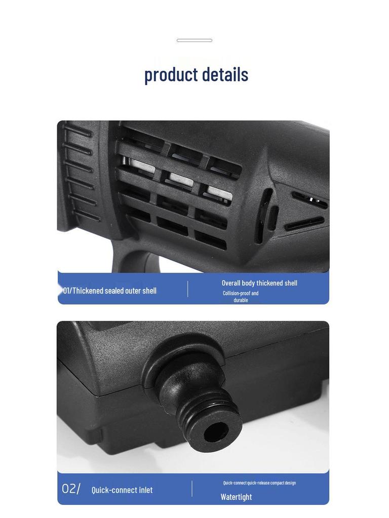 Cordless High-Pressure Portable Car Wash with Lithium Battery