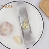 Garlic Masher Stainless Steel Garlic Press Mincer Dishwasher Safe Manual Curved Garlic Crusher Chopper Tool for Kitchen